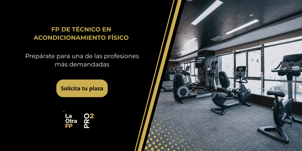 ¿Qué es TSAF? Todo lo que necesitas saber sobre el Técnico Superior en Acondicionamiento físico 2 Banner maquinas de entrenamiento