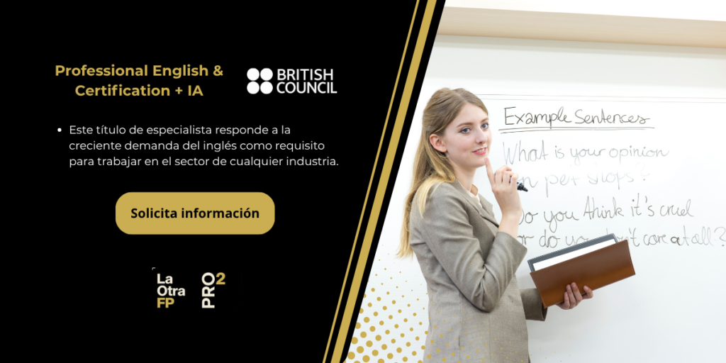Banner articulo PRO2FP Professional English Certification IA